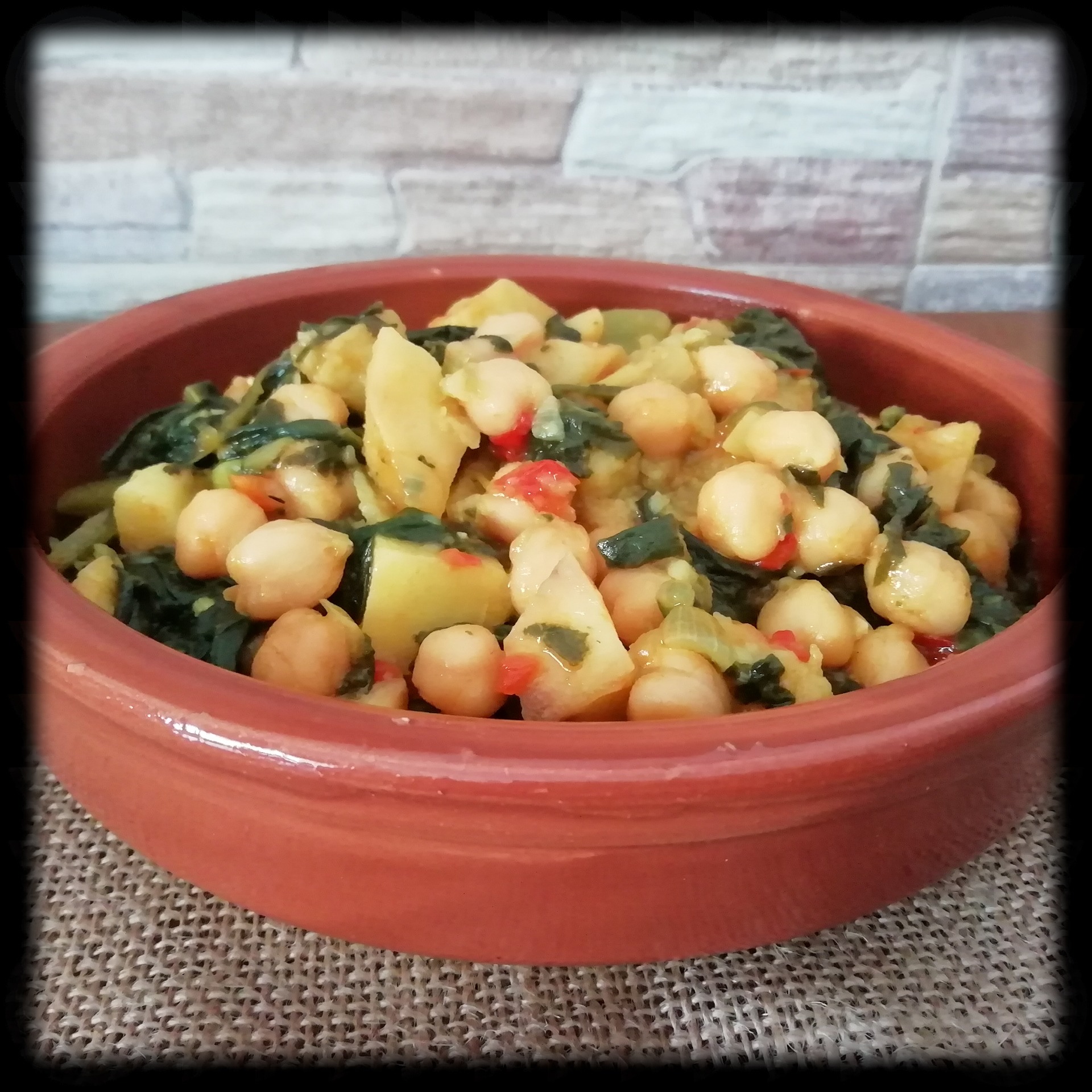 Garbanzos con espinacas