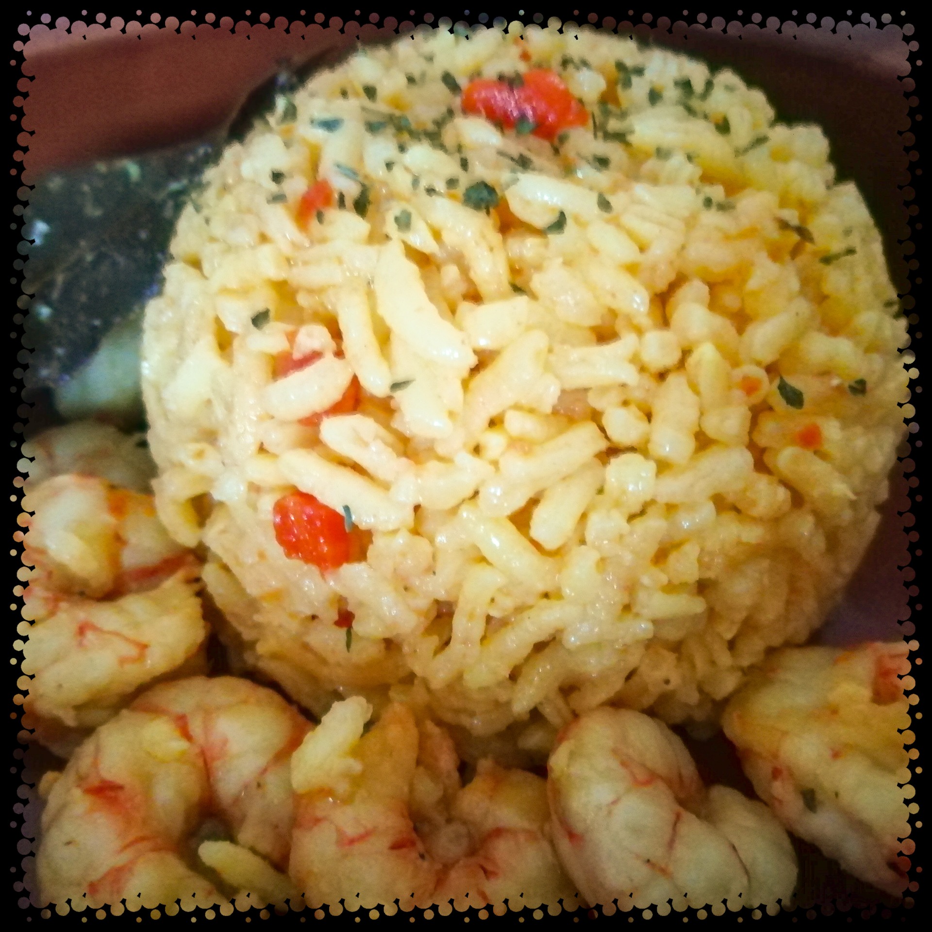 Arroz con gambas